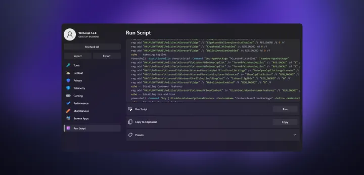 WinScript : reprenez le contrôle de Windows en quelques clics